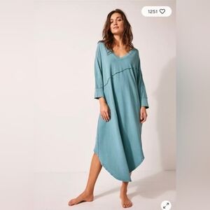 Free People Intimately Dusk to Dawn Nightie Dress in Combo Blue. Size M
